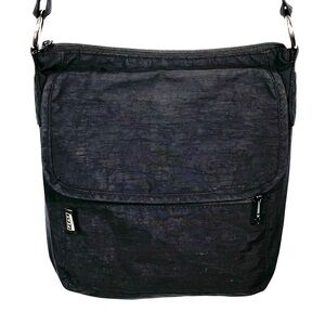 Peak Gear Black Nylon Crossbody Bag Lightweight Travel Purse Shoulder Flap Bag